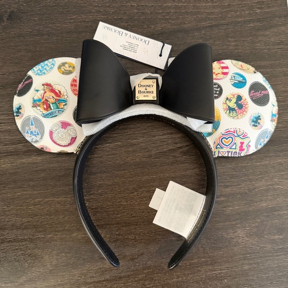 Disney Accessories - 2025 Disney Parks Dooney & Bourke Retro Disney Buttons Minnie Ears Headband NEW